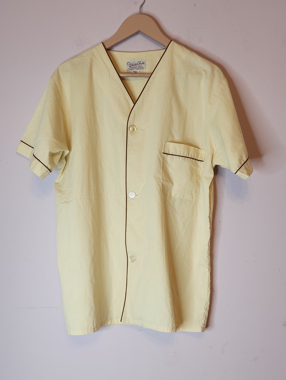 VTG OSCAR THE LA RENTA Men’s Pajama Top, size M